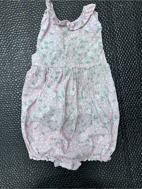 Little English Girls Floral Bubble Romper 2T